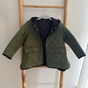 Polo by Ralph Lauren Olive Quilted Hooded Puffer Jacket